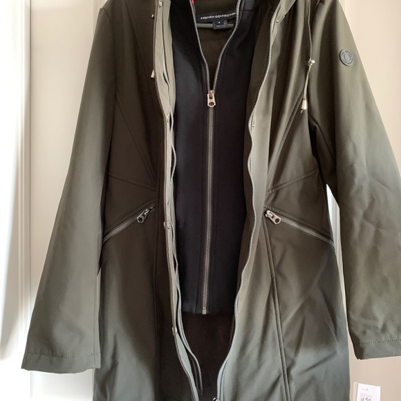 NWT FRENCH CONNECTION💥HP🎉Versatile Coat Olive, S - Picture 9 of 15